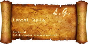 Lantai Gyula névjegykártya
