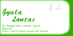 gyula lantai business card
